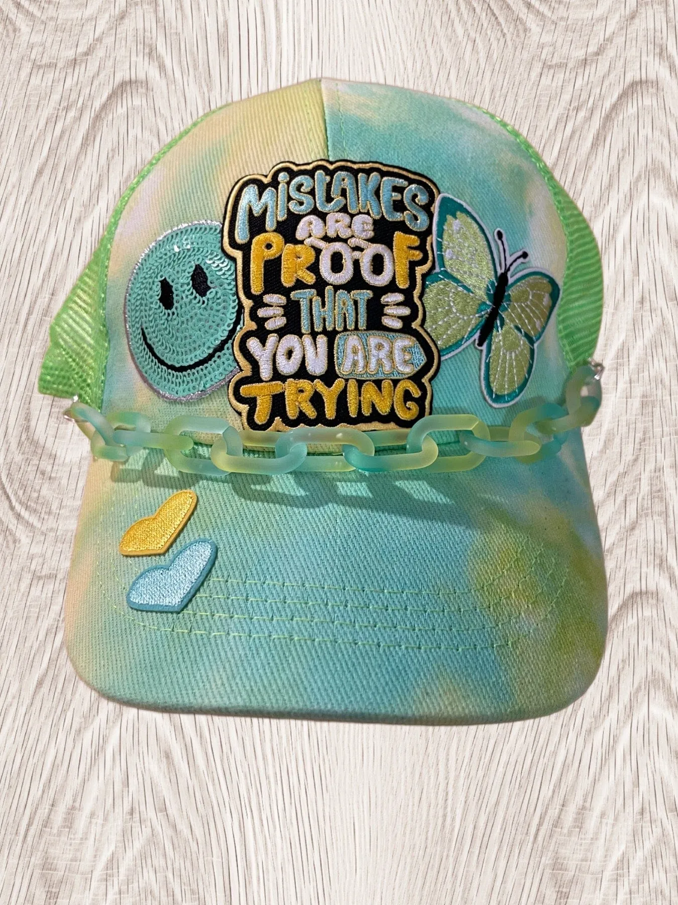 Mistakes Are Proof That You Are Trying Ponytail Cap