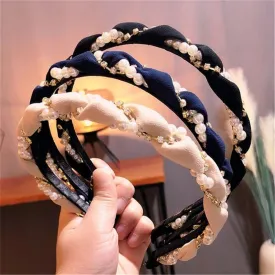 Pearl Crystal Hoop Headband