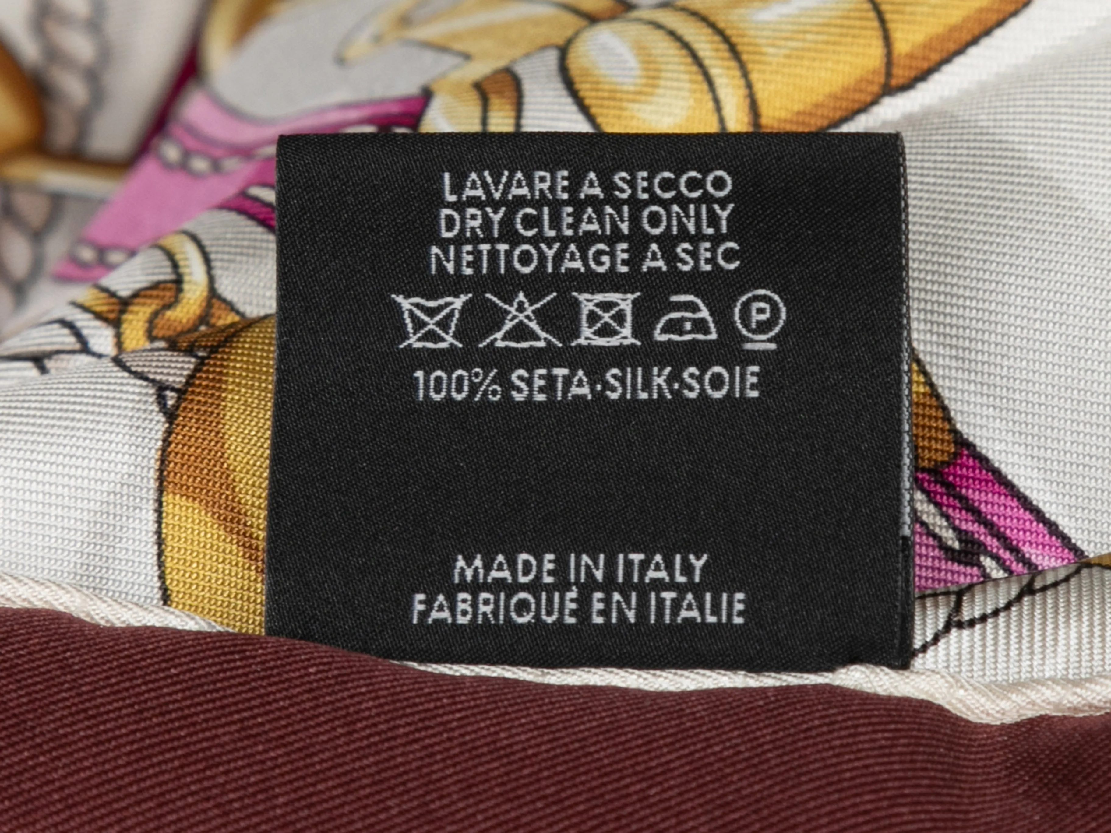 Pink & Multicolor Gucci Printed Silk Scarf