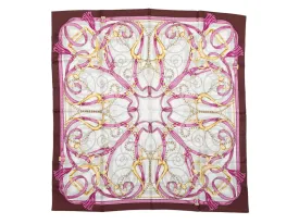 Pink & Multicolor Gucci Printed Silk Scarf