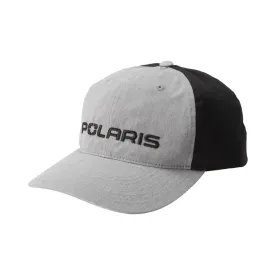 Polaris 2833505 Ellipse Patch Trucker Hat Breathable Mesh Backing Light Gray One Size
