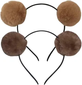 Pom Pom Headband Head Hoop Animal Style Cute fluffy Hairband for Girls Boys Costume