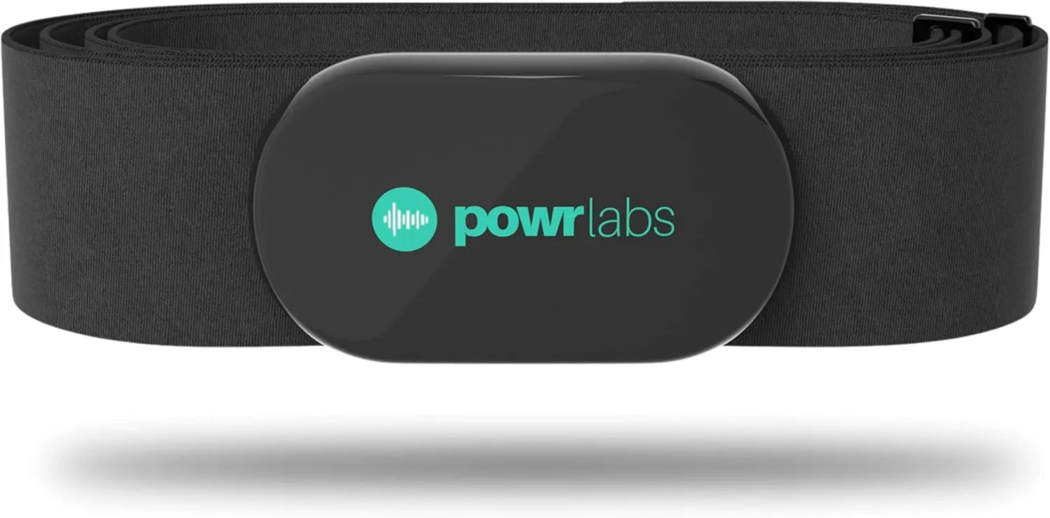 Powr Labs Bluetooth and ANT  Heart Rate Monitor Chest Strap - Compatible with Polar, Garmin, Peloton, Wahoo