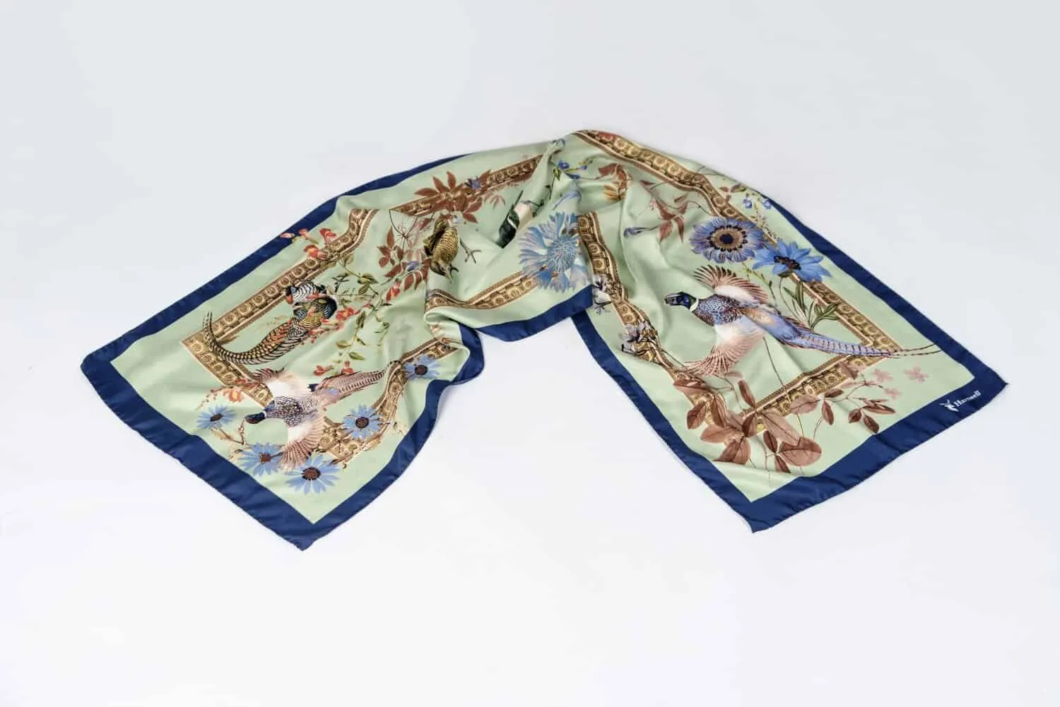 Sabrina 100% Italian Silk Scarf Lime