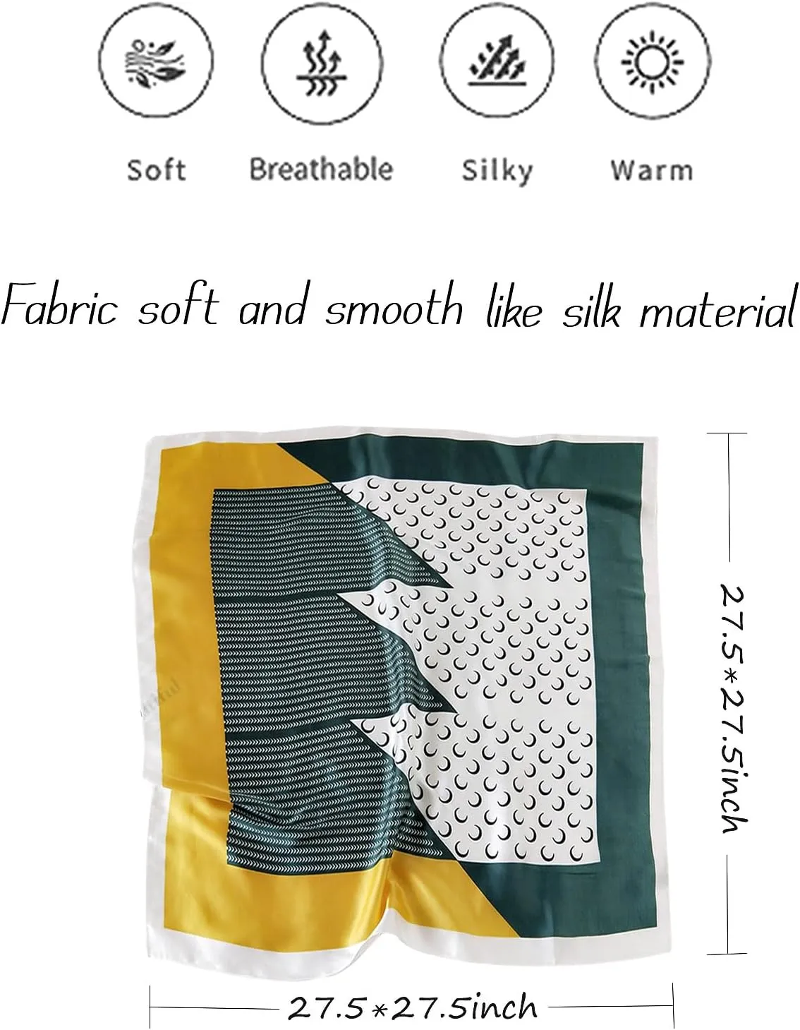 Satin Bandanas Head Scarf For Women Hair Scarves Accessories Lightweight Fashion Wrap Neck Silk Sleeping Headscarf