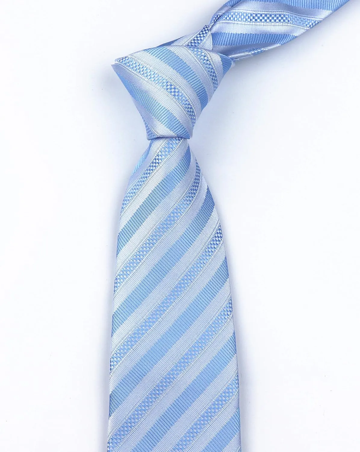 Secdtie Men's Classic Stripe Jacquard Woven Silk Tie Formal Party Suit Necktie