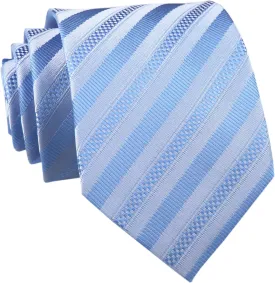 Secdtie Men's Classic Stripe Jacquard Woven Silk Tie Formal Party Suit Necktie