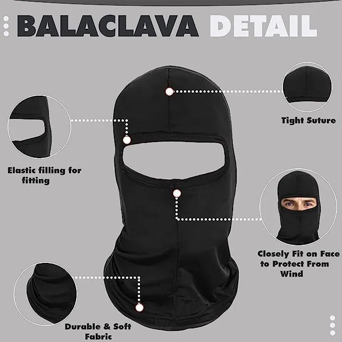 Silk Balaclava Face Mask Men - Breathable Under Helmet Wear Windproof Motorcycle Balaclava