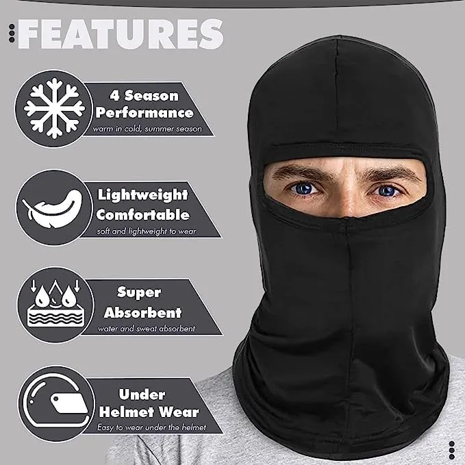 Silk Balaclava Face Mask Men - Breathable Under Helmet Wear Windproof Motorcycle Balaclava