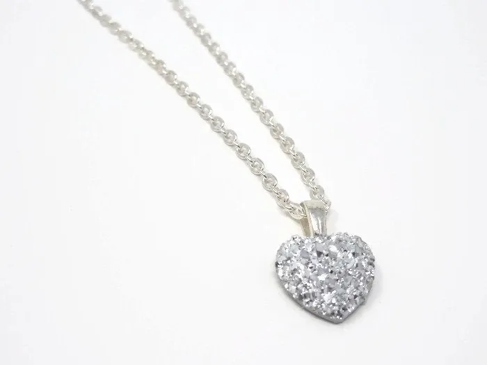 Silver Heart Necklace - Bridesmaid Necklace. Be My Bridesmaid.
