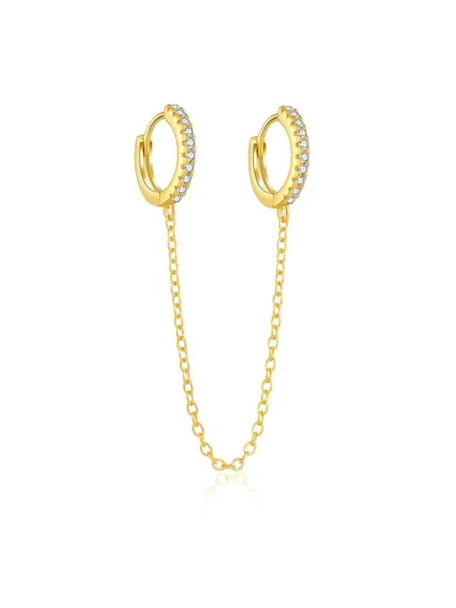 Single Double Hoop Earrings Cartilage Cubic Zirconia Simulated Diamonds Hypoallergenic Jewelry  KESLEY