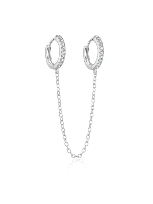 Single Double Hoop Earrings Cartilage Cubic Zirconia Simulated Diamonds Hypoallergenic Jewelry  KESLEY