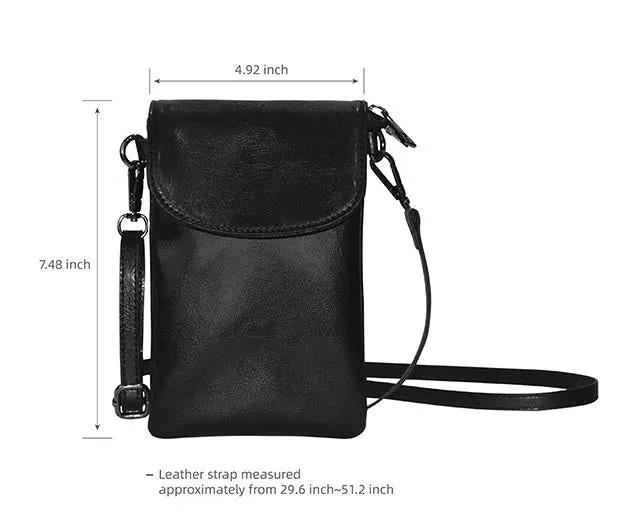 Small Cell Phone Purse - Ancient Egyptian Hieroglyphs #17 Purple