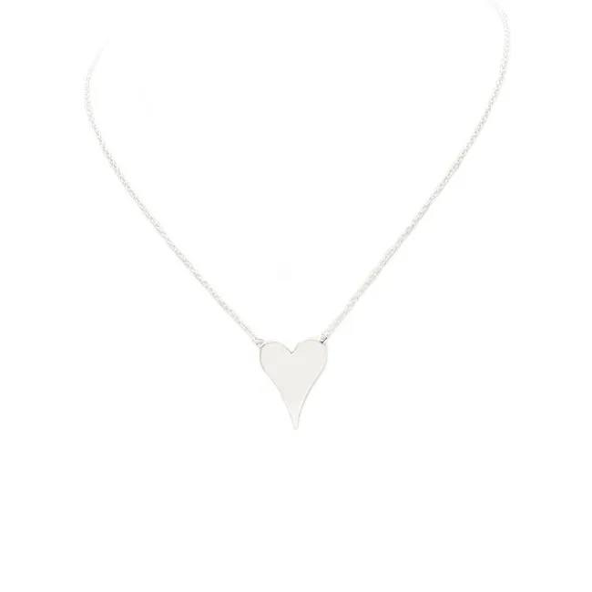 Sterling Silver Heart Pendant Necklace