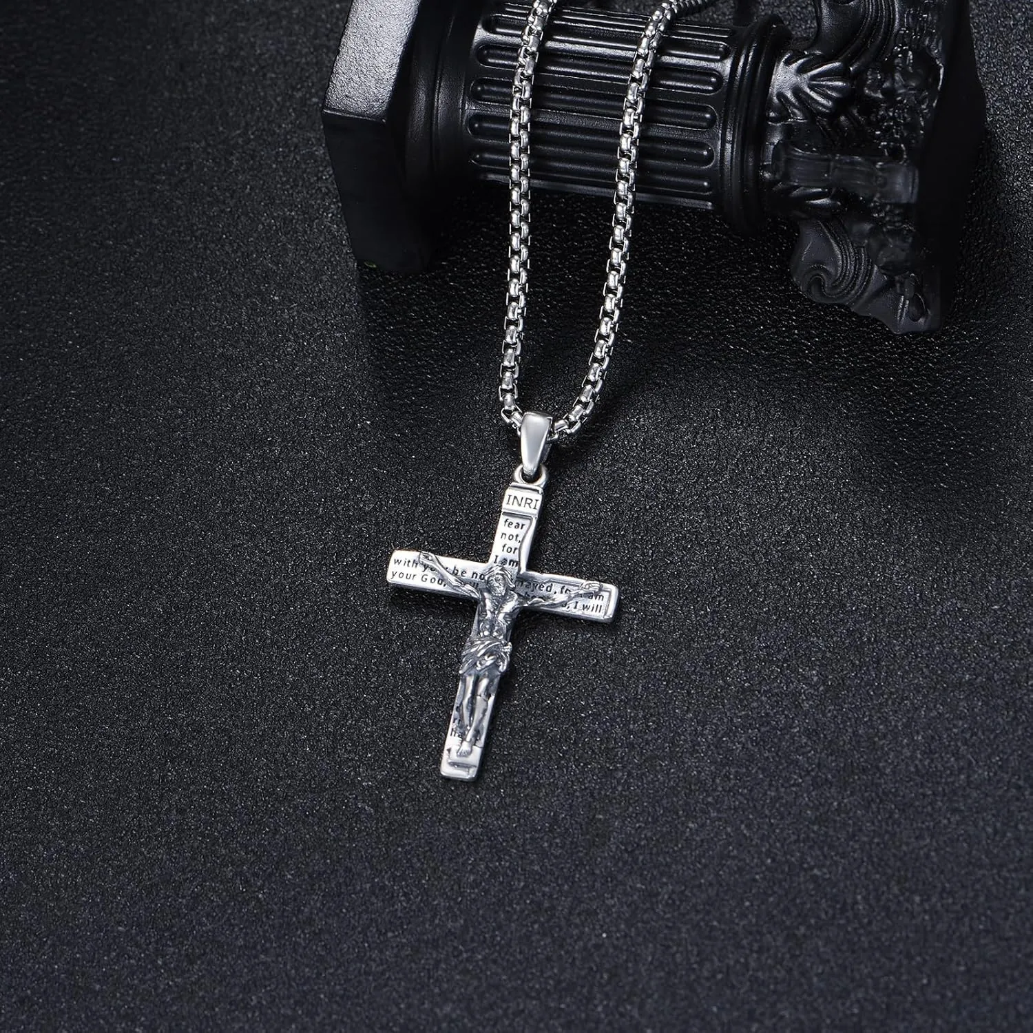 Sterling Silver St Michael/Crucifix/St Christopher/St Jude/Virgin Mary Necklace for Men Women Patron Saint Pendant Amulet Medal Religion Jewelry Gifts