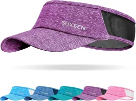 Sukeen Sports Sun Visor Men Women Lightweight Portable Cooling Stretchy Visor Hat for Running, Golf, Daily Wear