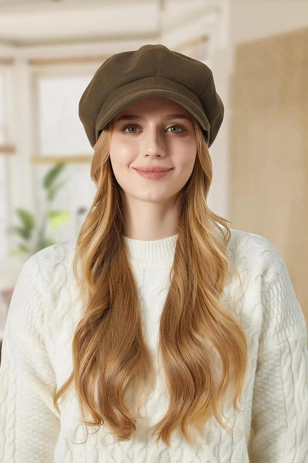 Sumolux Women Beret Newsboy Hat French Wool Cap Classic Autumn Spring Winter