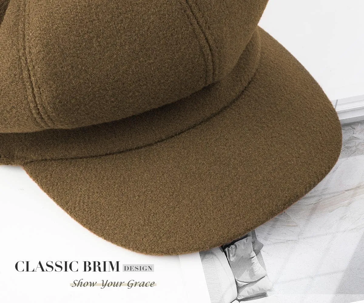 Sumolux Women Beret Newsboy Hat French Wool Cap Classic Autumn Spring Winter