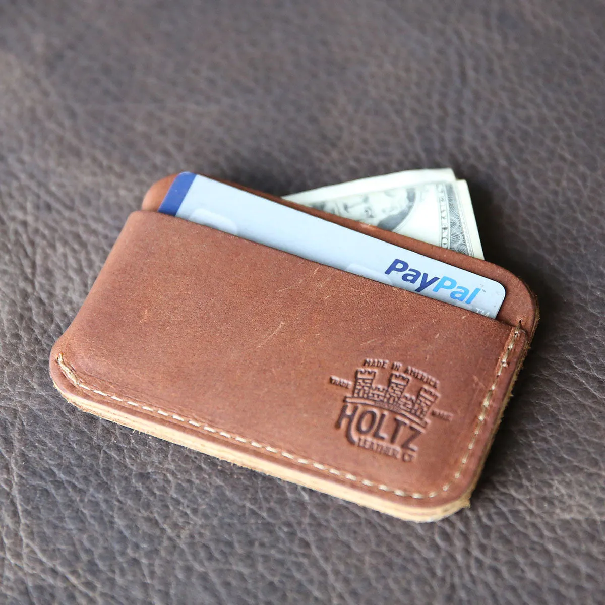 The Officially Licensed Marine Corps Charleston Fine Leather Triple Sleeve Front Pocket Wallet