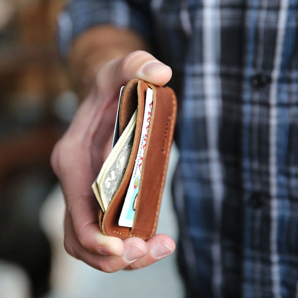 The Officially Licensed Marine Corps Charleston Fine Leather Triple Sleeve Front Pocket Wallet