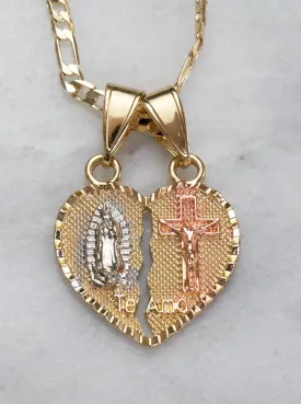 Tricolor Breakable Heart Necklace