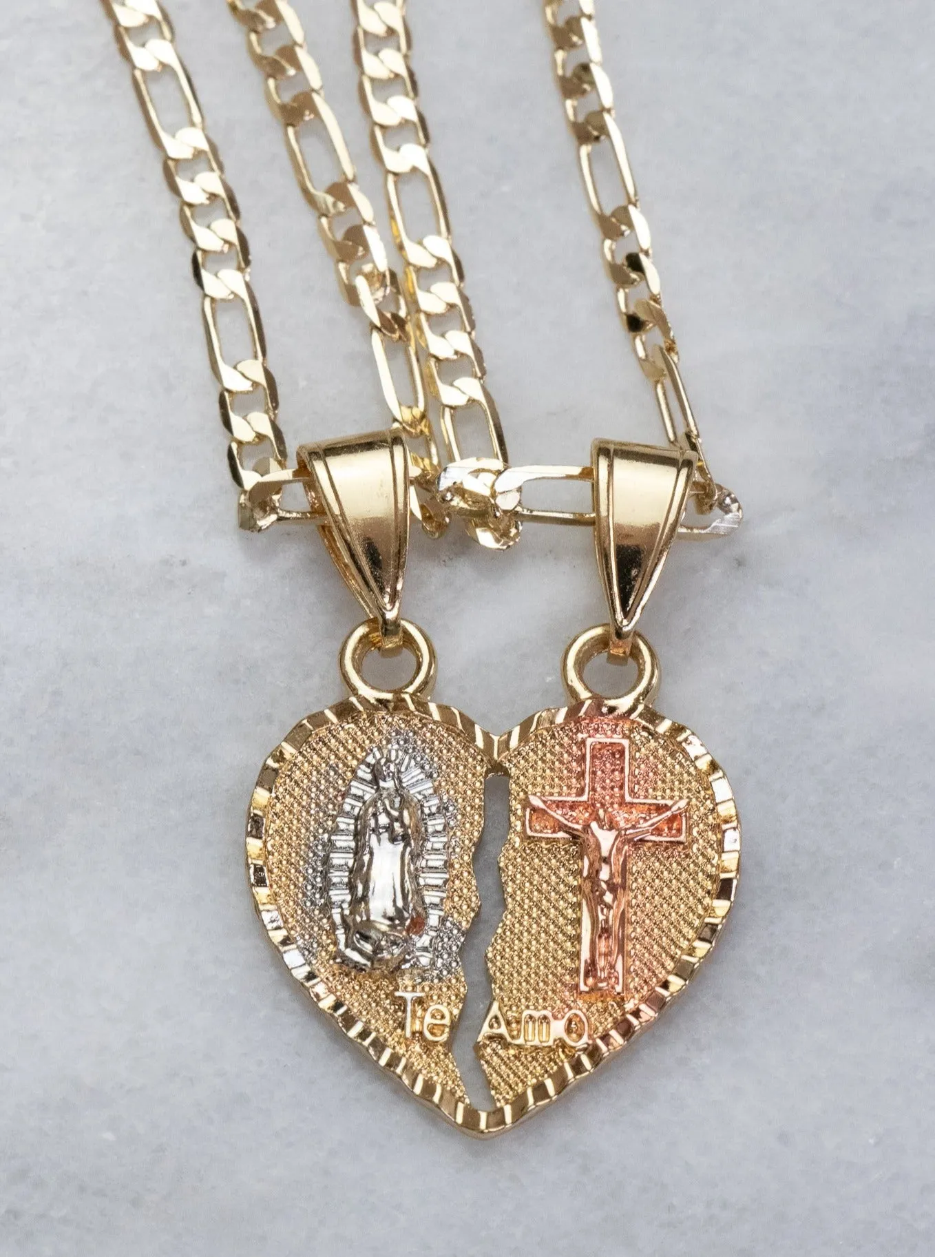 Tricolor Breakable Heart Necklace