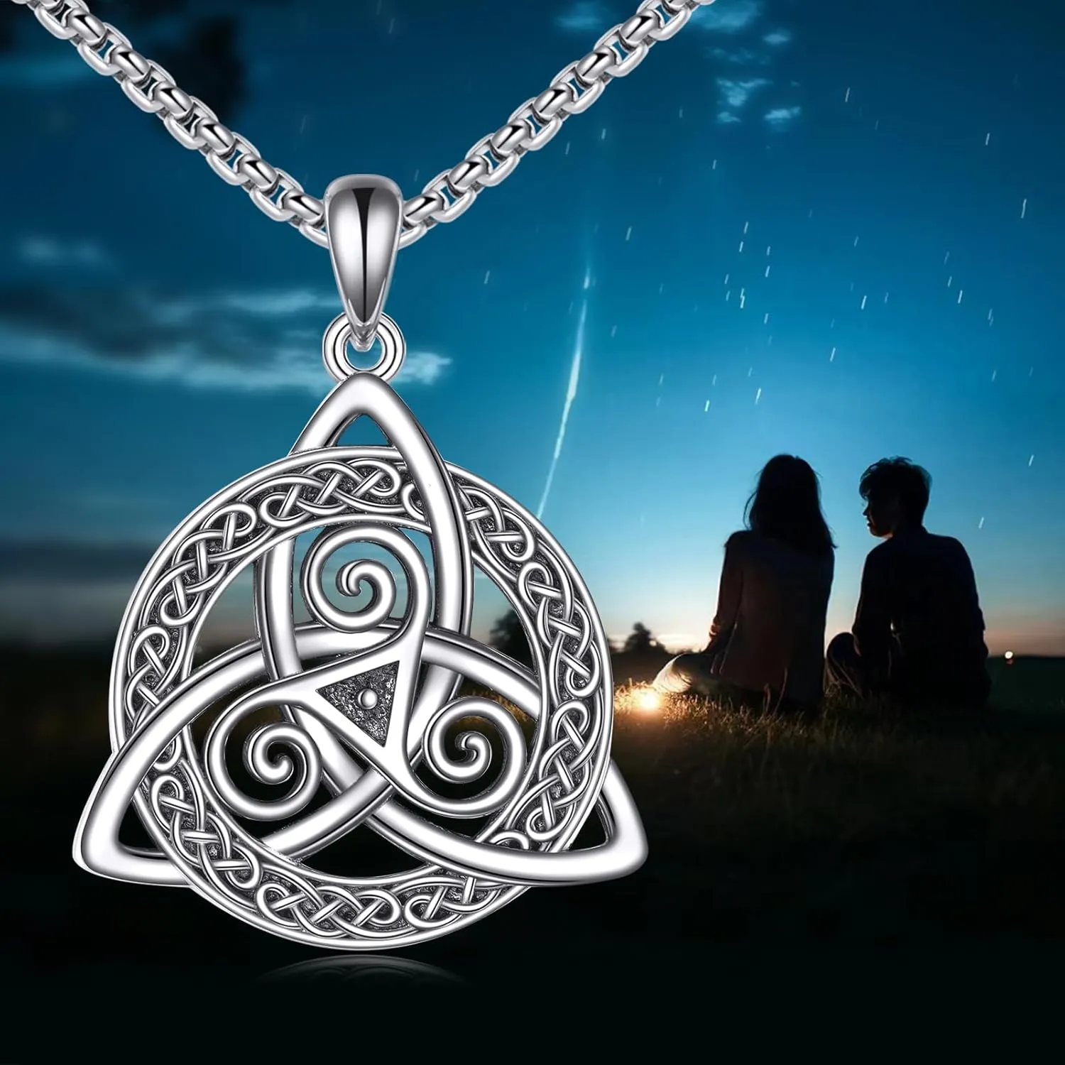 Viking Necklace for Men Sterling Silver Arrowhead/Therian/Raven/Thors Hammer Pendant Necklaces Jewelry Gifts for Men Women
