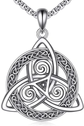 Viking Necklace for Men Sterling Silver Arrowhead/Therian/Raven/Thors Hammer Pendant Necklaces Jewelry Gifts for Men Women