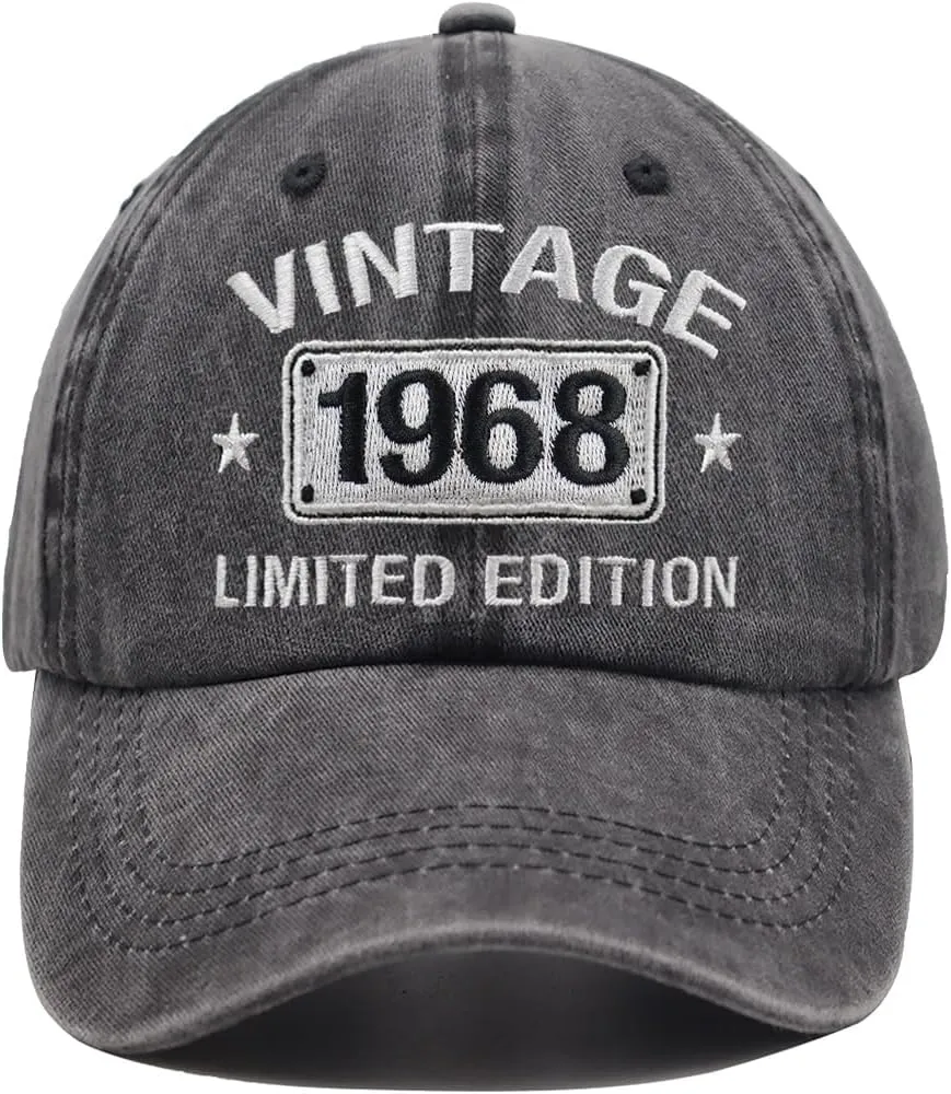 Vintage 1974 1973 1972 1971 1970 1969 1968 1967 1966 1965 Limited Edition Adjustable Embroidered Baseball Cap