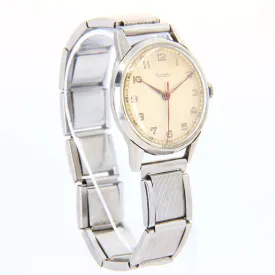 Vintage Rotary Wristwatch Steel cal 670 17 Jewel Working Running Order