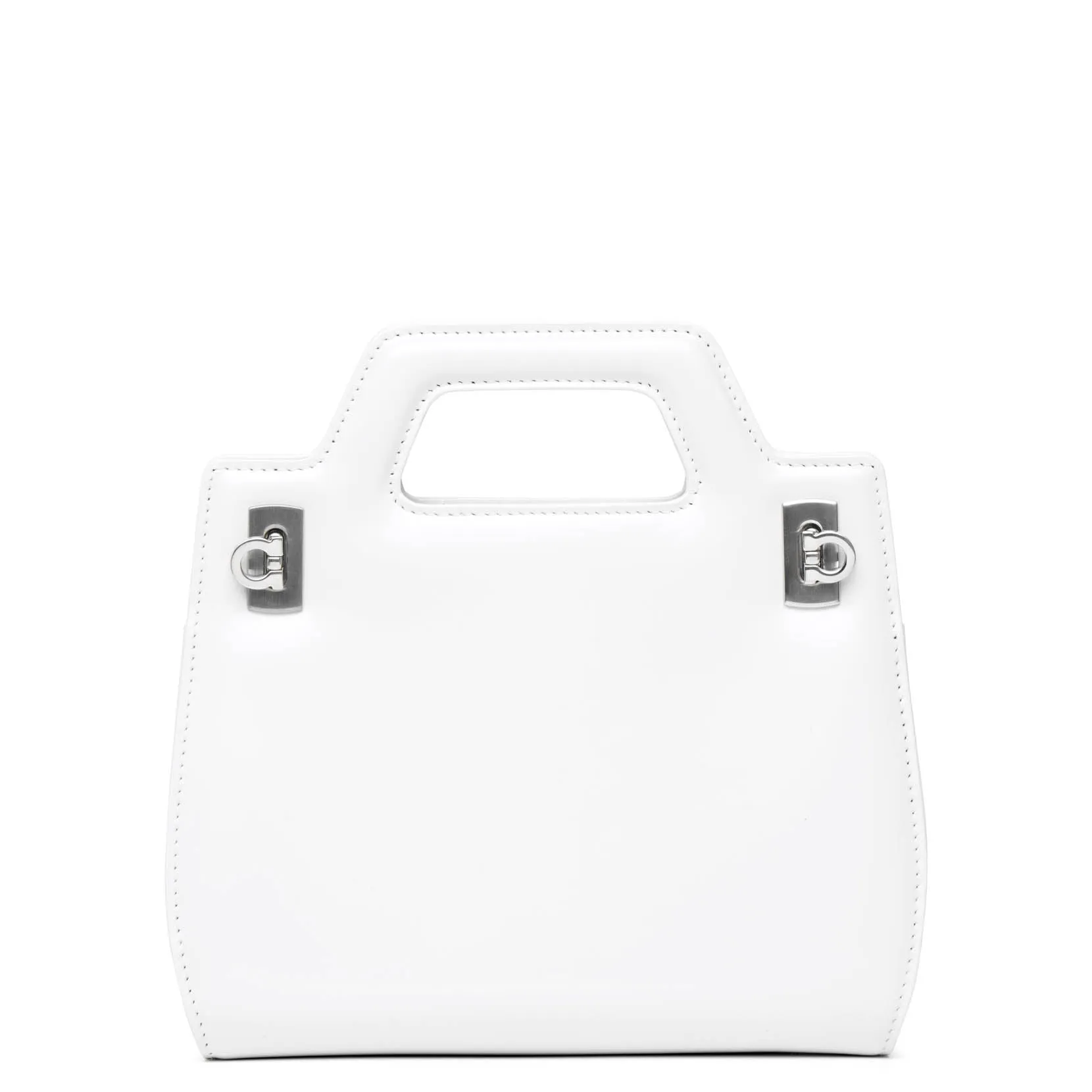 Wanda mini white leather bag