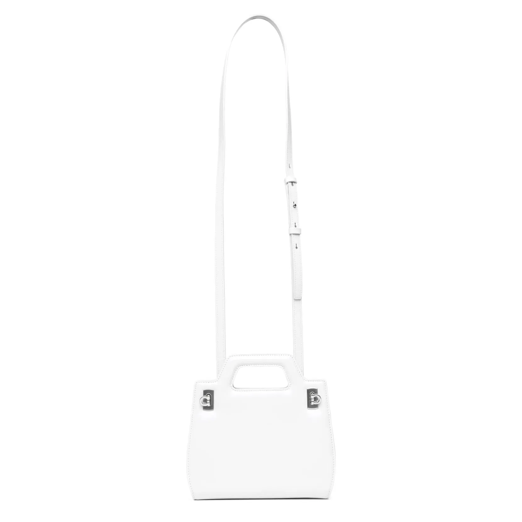 Wanda mini white leather bag