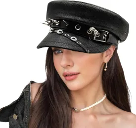 Women Girls Y2K Star Beret Fashion Newsboy Caps Warm Visor Beret Vintage Cabbie for Ladies