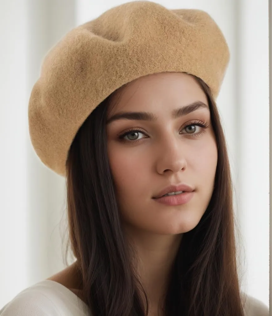 Women's Beret Hats  Chic French Berets for Women, Premium Wool Beret  A Classic Wardrobe Addition for Stylish Women
