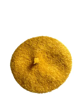 Yellow Fluffy Beret Hat